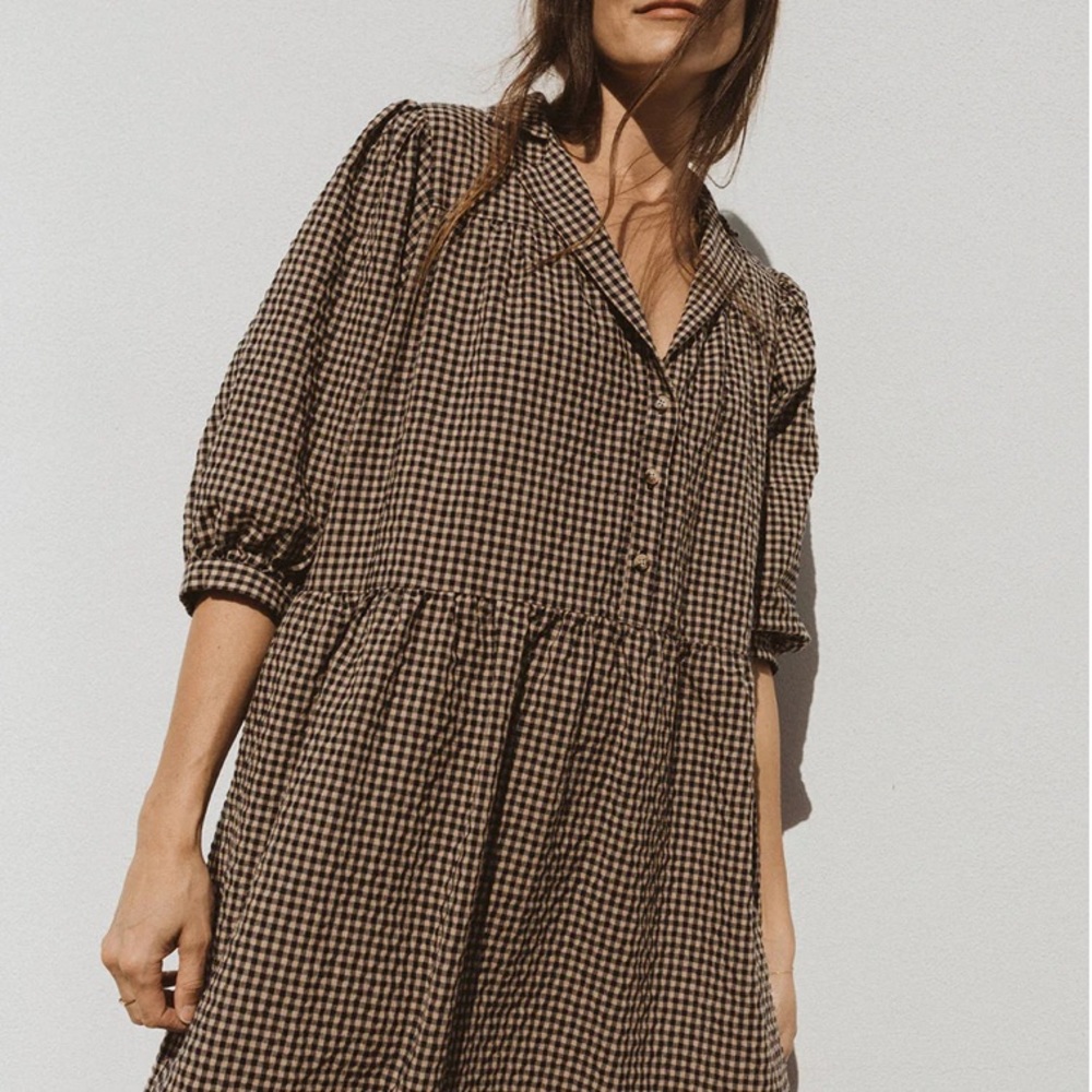 Esby Philippa Dress in Autumn Gingham sz XS